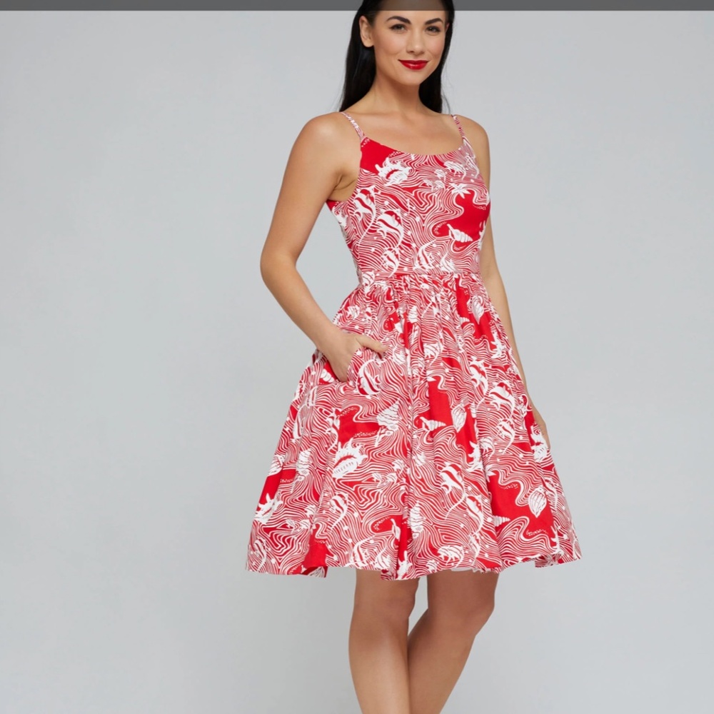 RETROSPEC’D Clothing 2X 3X 20 GIGI PINUP GIRL DRESS Barrier Reef RETROSPECT